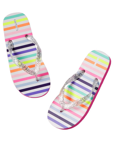 Carters Striped Flip Flops