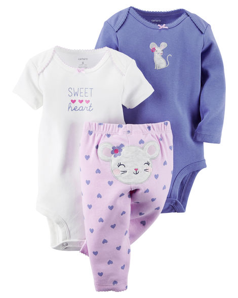 3-Piece Bodysuit & Pants Set