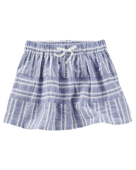 2-Piece Mixed-Stripe Seersucker Skirt